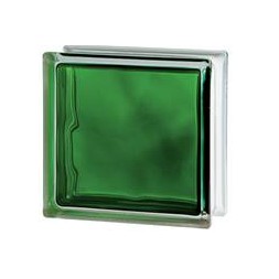 Brique de verre emerald  19 x 19 x 8cm