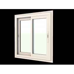 Fenêtre Coulissante Haute Qualité 2 Vantaux Alu Blanc  1200x1150mm