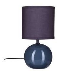 Lampe à poser céramique "boule" 24cm gris