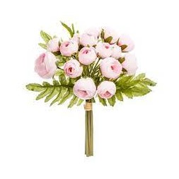 Bouquet 18 mini Camélias roses