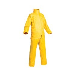 Ensemble de pluie veste + pantalon jaune taille XL - DIFAC