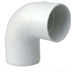 Coude PVC blanc  87° - 80mm femelle