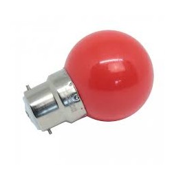 Ampoule LED Globe B22 1W rouge (DEEE 0.10€)