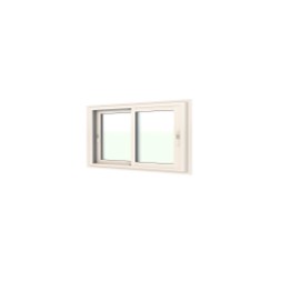 Fenêtre coulissante 2 vantaux aluminium blanc - ALUSINAN
