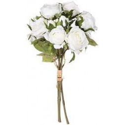 Bouquet de 14 roses blanches