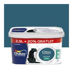 Crème de couleur satin Bleu Paon 3L - DULUX VALENTINE