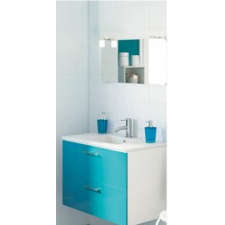 Meuble salle de bain bleu 80cm happy range