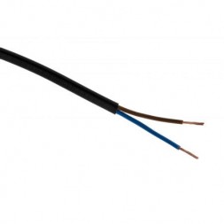 Cable meplat noir H03VVH 2x075 - 25m