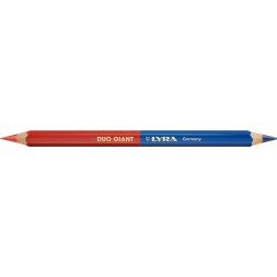 Crayon bicolore bleu et rouge 175mm x 12 pièces - LYRA