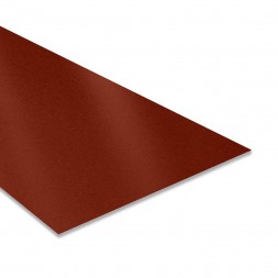 Tôle  plane prépeint 2 faces 75/100e  3m x 1m25  rouge brique