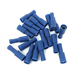 Cosse femelle cylindrique bleu section 1.5 - 2.5mm2 25 pièces - DOMLIGHT