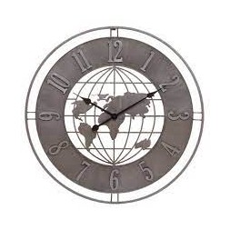 Horloge métal monde isac 68cm - ATMOSPHERA
