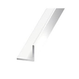 Cornière aluminium blanc 20 x 20 mm ép.1.5mm L. 1m