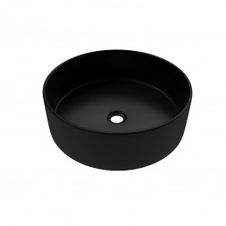 Vasque à poser ronde céramique noire - AURLANE