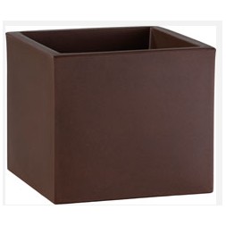 Cache pot Theone cube bronze - PLASTIKEN