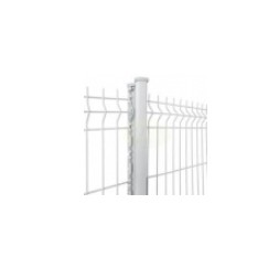 Poteau blanc hauteur 2.5m pour panneau de clôture sans fixation - LIPPI