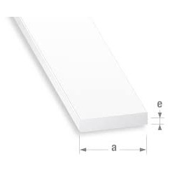 Fer plat PVC blanc 30 x 5mm L.2M - CQFD