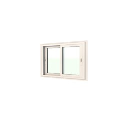 Fenêtre coulissante 2 vantaux aluminium blanc - ALUSINAN