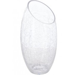 Vase en verre craquelé transparent