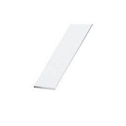 Plat aluminium blanc laque 50 x 2mm - 2m50