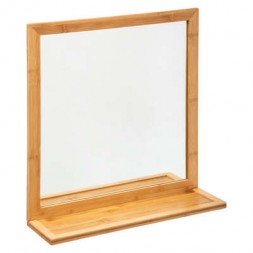 Miroir bambou rectangulaire avec tablette 51 x 30cm - 5 FIVE