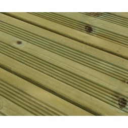 Lame de terrasse pin traité classe IV vert 145 x 21 x 3900mm
