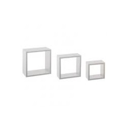 Etagère de rangement fixy cube blanc – 3 pièces