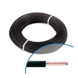 Câble électrique rigide noir HO7VR Long 100m