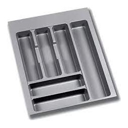 Range couvert gris pour tiroir métal 450mm