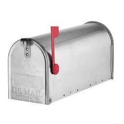 Boîte aux lettres américaine 1 porte ext Chicago aluminium gris - DECAYEUX