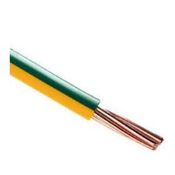 Câble h07 VR 10mm vert jaune le mètre