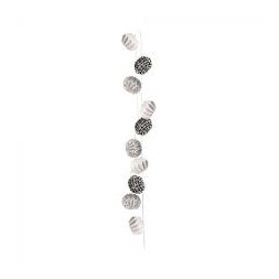 Guirlande noir et blanc  x10 boules - OSTARIA